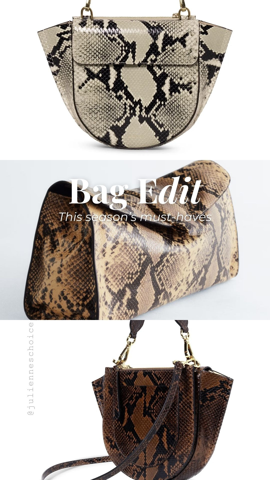 👜 FW 2025 Bag Edit ✨
Croc-embossed totes, snake-print clutches, retro top handles, and chic vanity cases—this season’s luxury must-haves.✨julienneschoice

#BagTrends #SnakePrint #CrocBag #TopHandleBag #VanityCase #LuxuryStyle #FallWinter2025 

 #LTKStyleTip #LTKItBag