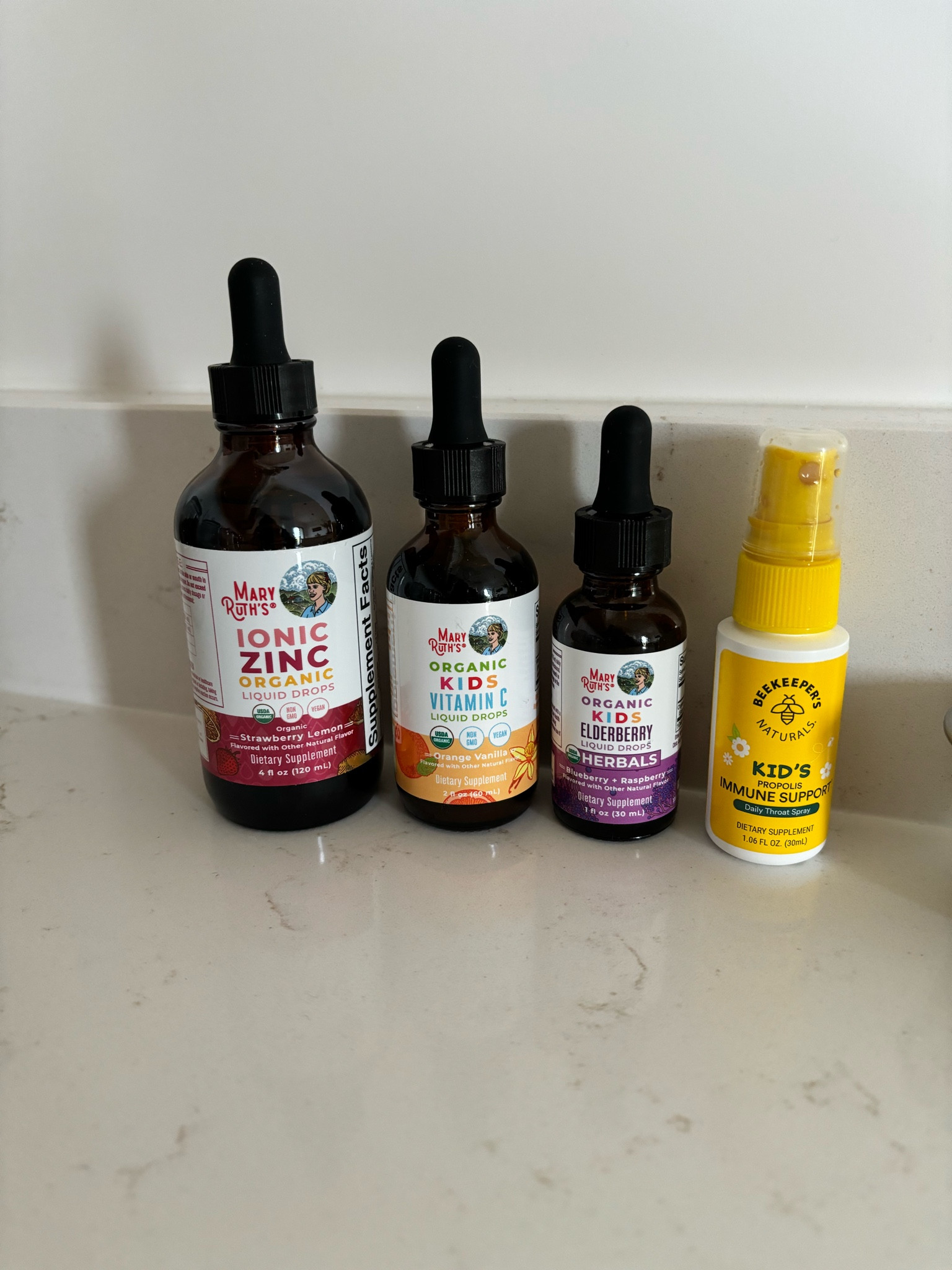 Kids Vitamins | Vitamin Line up | Ionic Zinc | Vitamin C | Elderberry | Immune Spray 

#maryruths #beekeepersnaturals

#LTKKids #LTKFamily #LTKBaby
