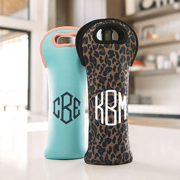 Monogrammed Wine Bag | Marleylilly