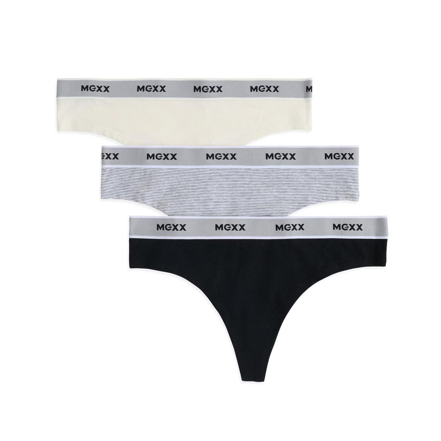 Mexx Women’s 3-Pack Thong Underwear with Branded Elastic, XS-XL | Walmart (CA)