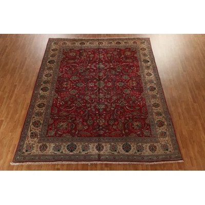 One-of-a-Kind Lendsey Hand-Knotted 1970S Rectangle 10'2" X 12'4" Wool Area Rug in Red | Wayfair North America