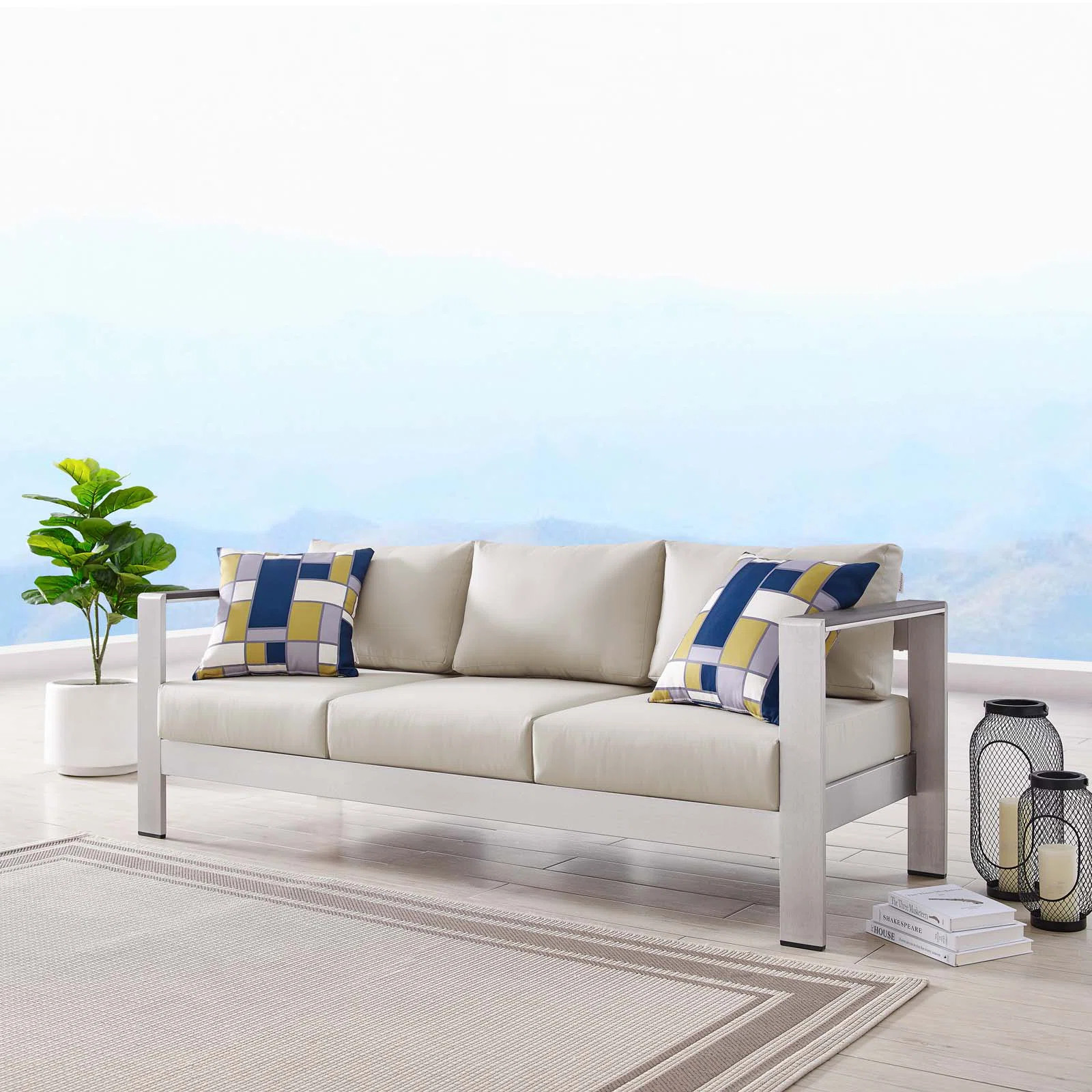 Shore Outdoor Patio Aluminum Sofa | Wayfair North America