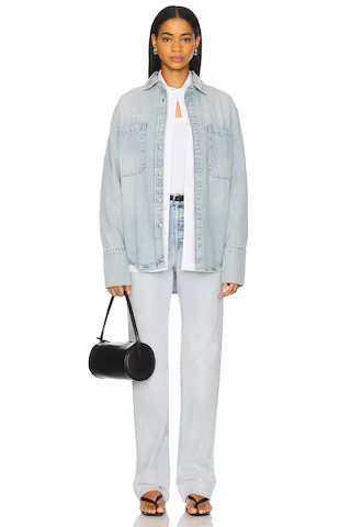 Dante Shirt in Bleached Blue | Revolve Clothing (Global)