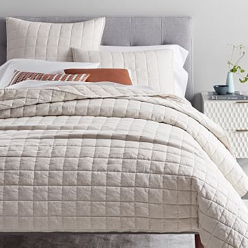 Belgian Linen Quilt + Shams | West Elm (US)