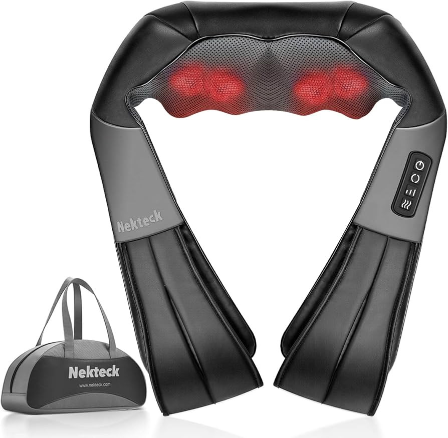 Nekteck Shiatsu Neck and Back Massager with Soothing Heat, Electric Deep Tissue 3D Kneading Massa... | Amazon (US)