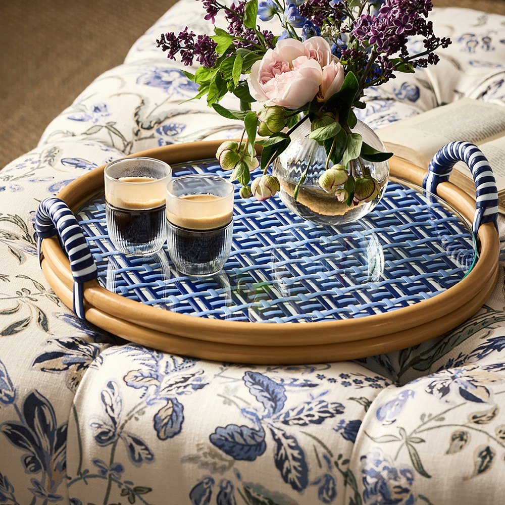 Hill House x Williams Sonoma Home Azzura Woven Tray | Williams-Sonoma