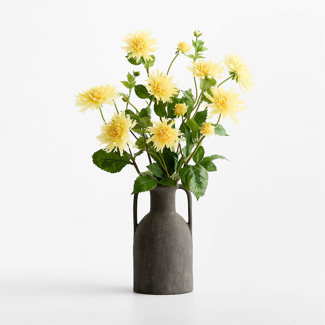 Faux Butter Yellow Dahlia Stem 39" + Reviews | Crate & Barrel | Crate & Barrel