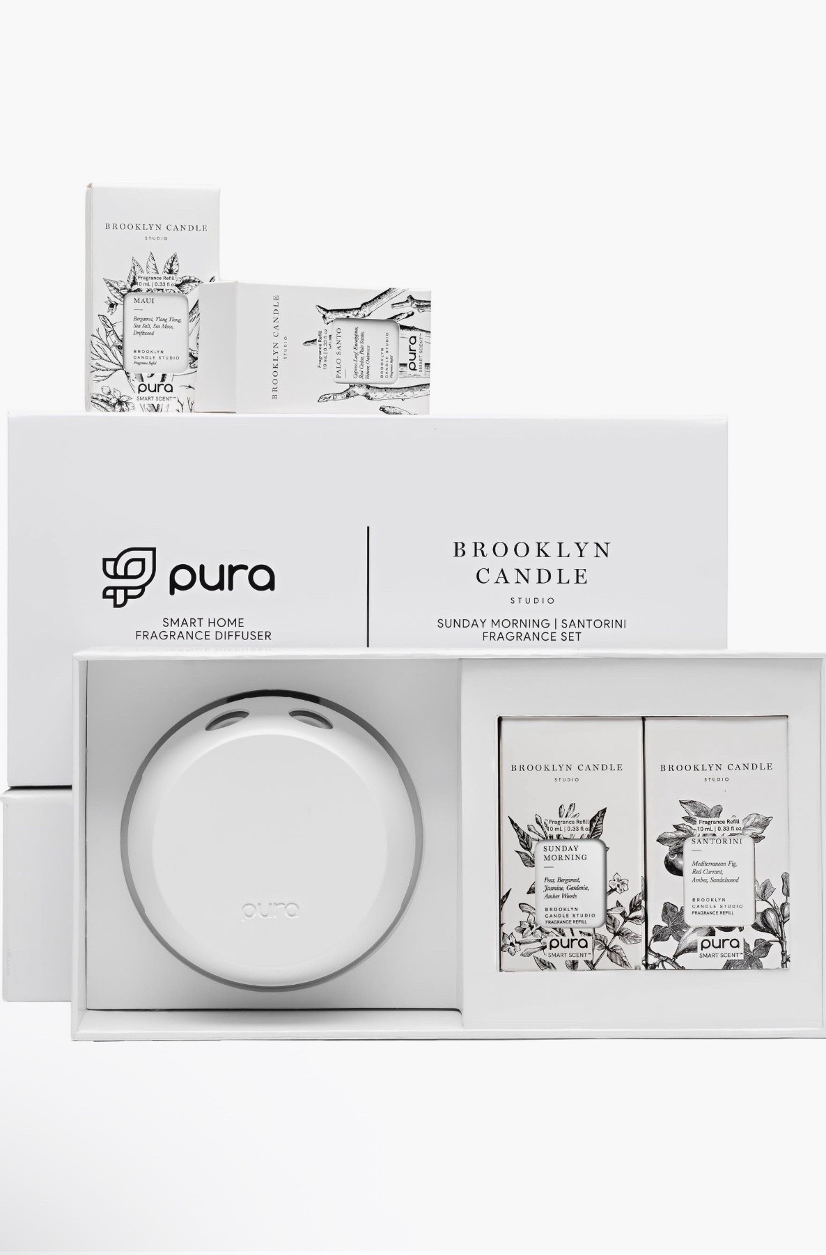 PURA
x Brooklyn Candle Best Sellers & Pura 4 Smart Fragrance
Diffuser & Refill Set
33% off 