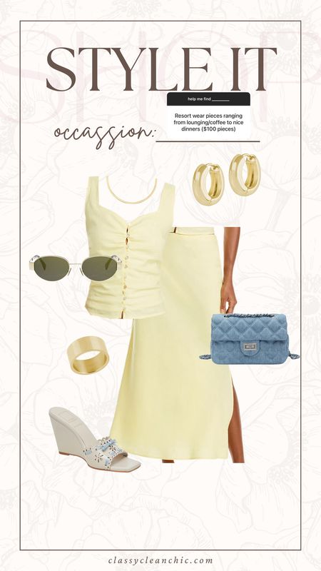 Bloomingdale’s resort wear set. Travel outfit vacation look 
Dibs code: emerson
Good life gold (body stick)
Strawberry summer (lips)
Electric picks code: emerson20
Loving tan code: emerson 

#LTKstyletip #LTKSeasonal #LTKtravel