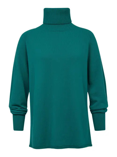 Celtic & Co. Geelong Wool Slouch Turtleneck Sweater in Sea Green at Nordstrom, Size Medium | Nordstrom