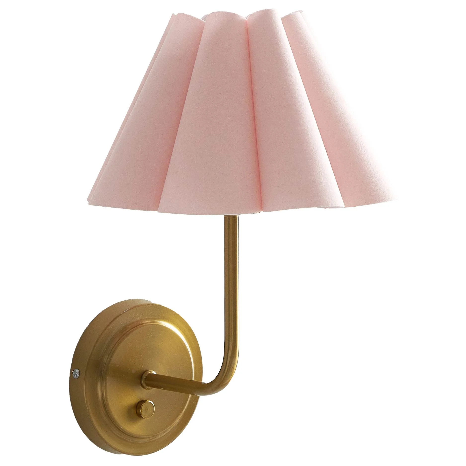 Home Decor Collection Pink Velvet Pleated Wall Sconce | Walmart (US)