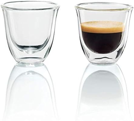 De'Longhi DeLonghi Double Walled Thermo Espresso Glasses, Set of 2, Regular, Clear | Amazon (US)
