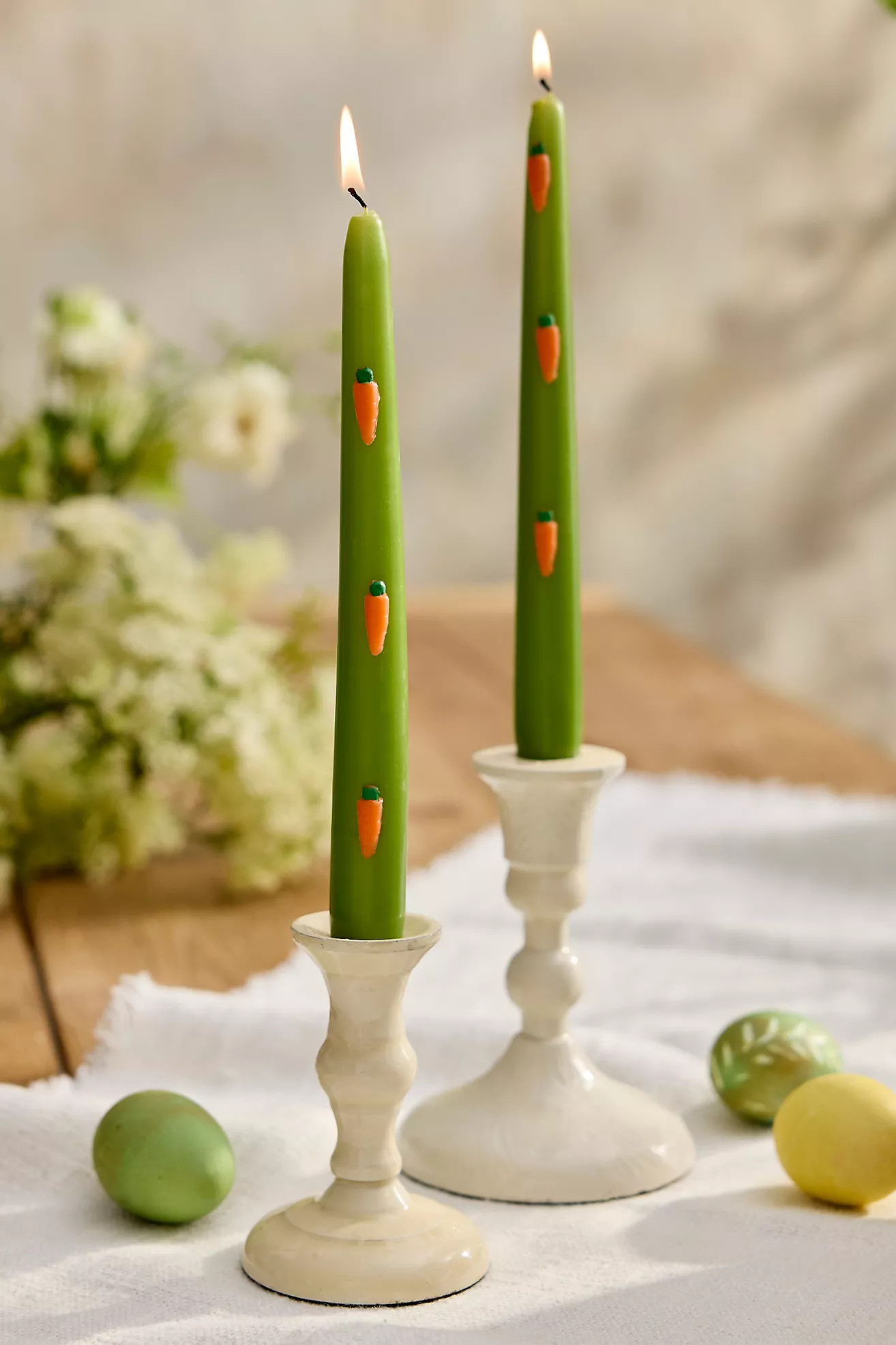 Carrot Taper Candles, Set of 2 | Anthropologie (US)