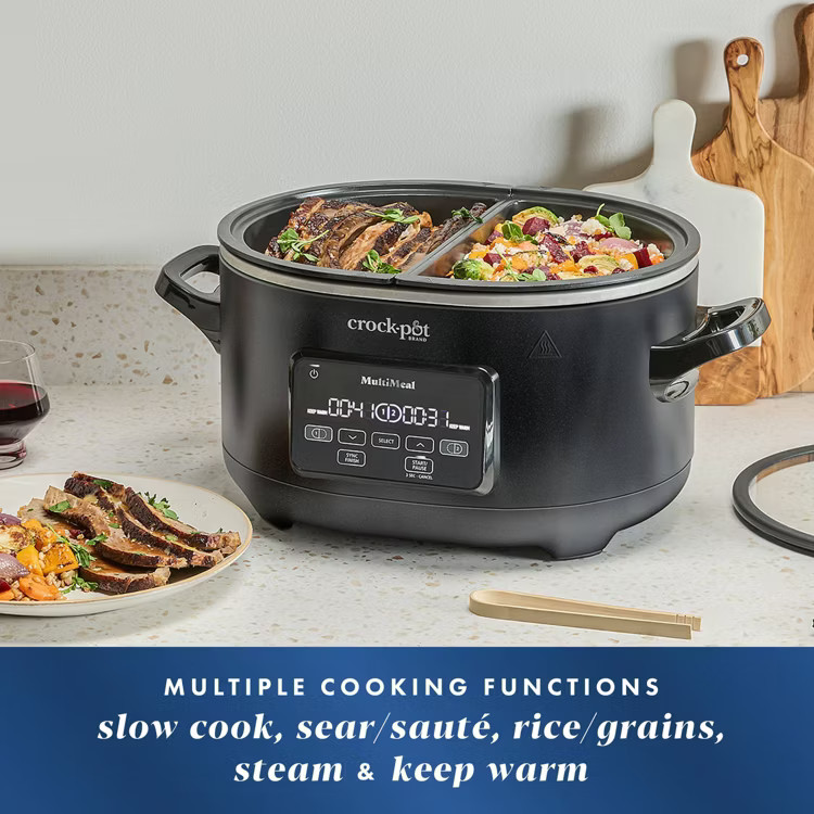 Crock-Pot 8qt MultiMeal Programmable Slow Cooker Speckled Black | Target