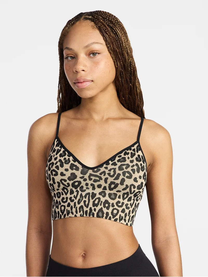 No Boundaries Seamless Core Longline Triangle Bra, Women's XS-XXXL | Walmart (US)