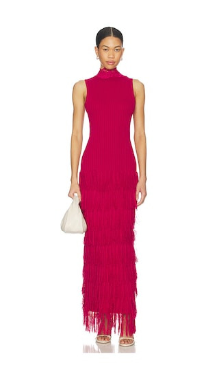 Phoebe Fringe Dress in Granada | red wedding guest dress red | revolve spring  | Revolve Clothing (Global)