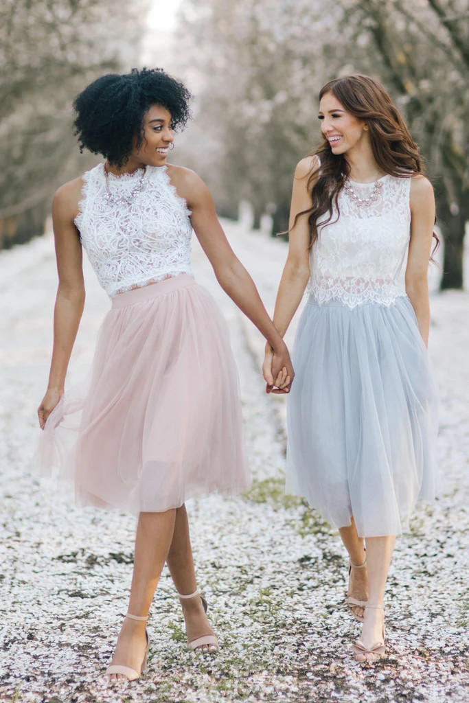 Eloise Tulle Midi Skirt | Morning Lavender