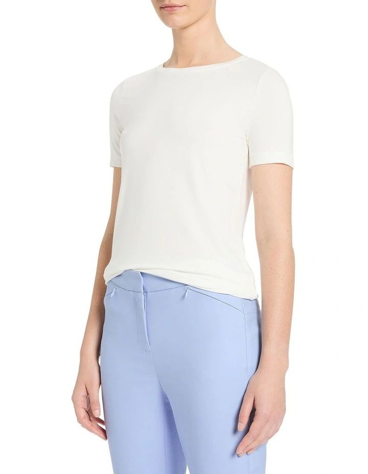 Betsy Bamboo Tee in White | Myer