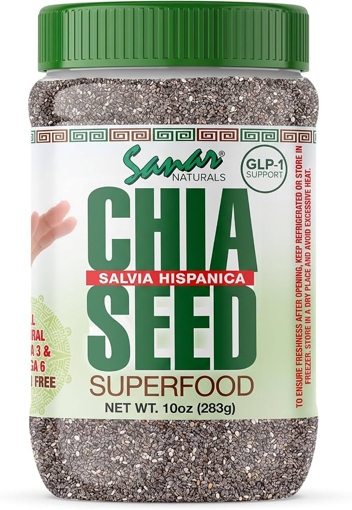 Sanar Naturals Chia Seeds, Omega-3 & Fiber, Pudding, Smoothies, 10 oz | Amazon (US)