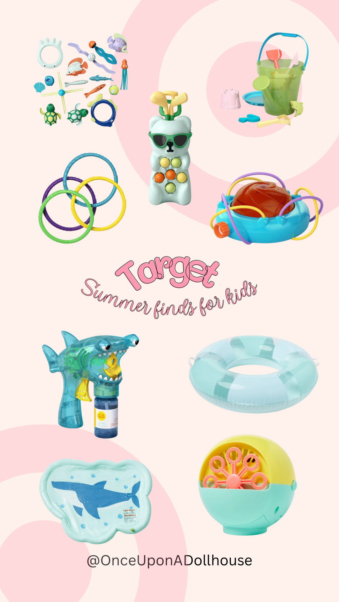 Target Summer Finds for Kids! 

Bubbles, rings, splash pad, beach toys, outdoor toys

#LTKsummer #LTKkids #LTKhome