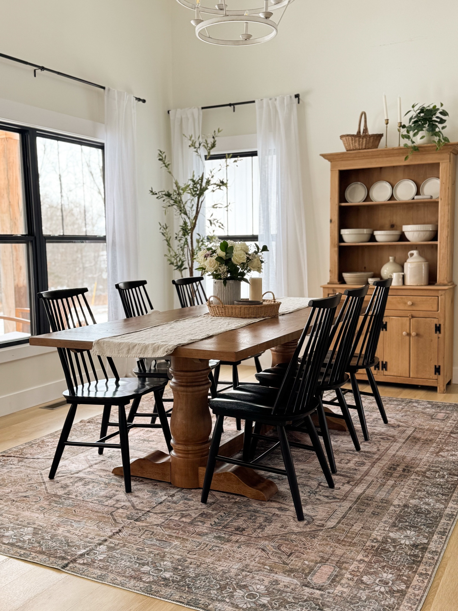 8x10 washable rug in our dining room 🤎 love these warm moody colors 

#LTKHome