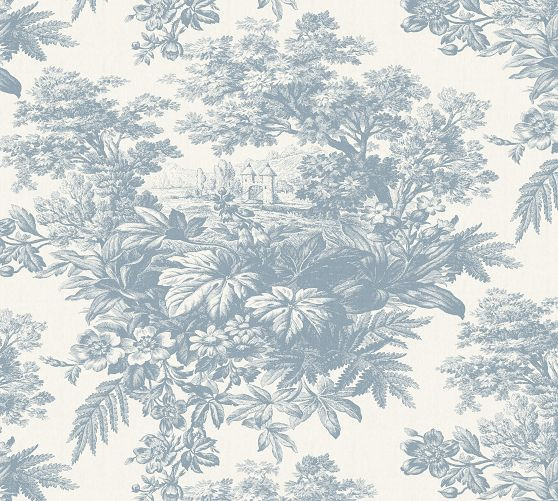 Matine Toile Wallpaper | Pottery Barn (US)