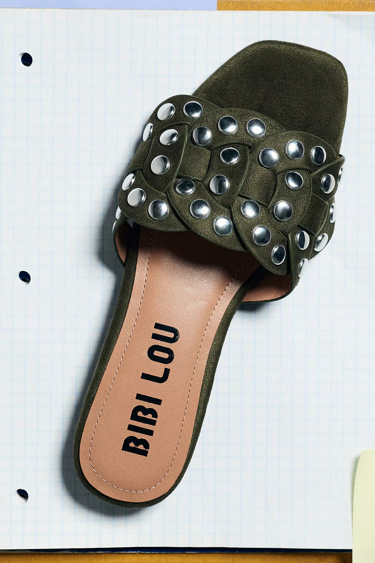 Bibi Lou Studded Faux Suede Slides | Anthropologie (US)