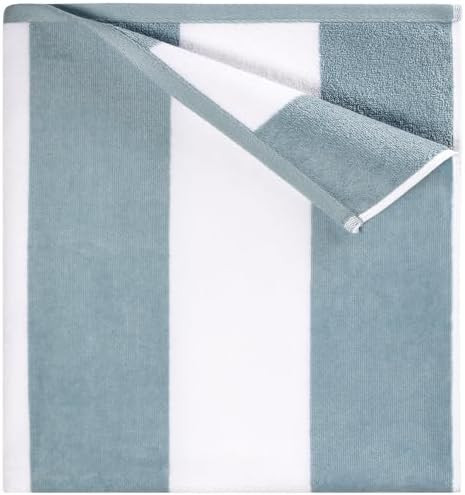 GABAO Cotton Beach Towel Oversized - 70"x 35"|Large Striped Towel - Classic Soft, Absorbent Terry... | Amazon (US)
