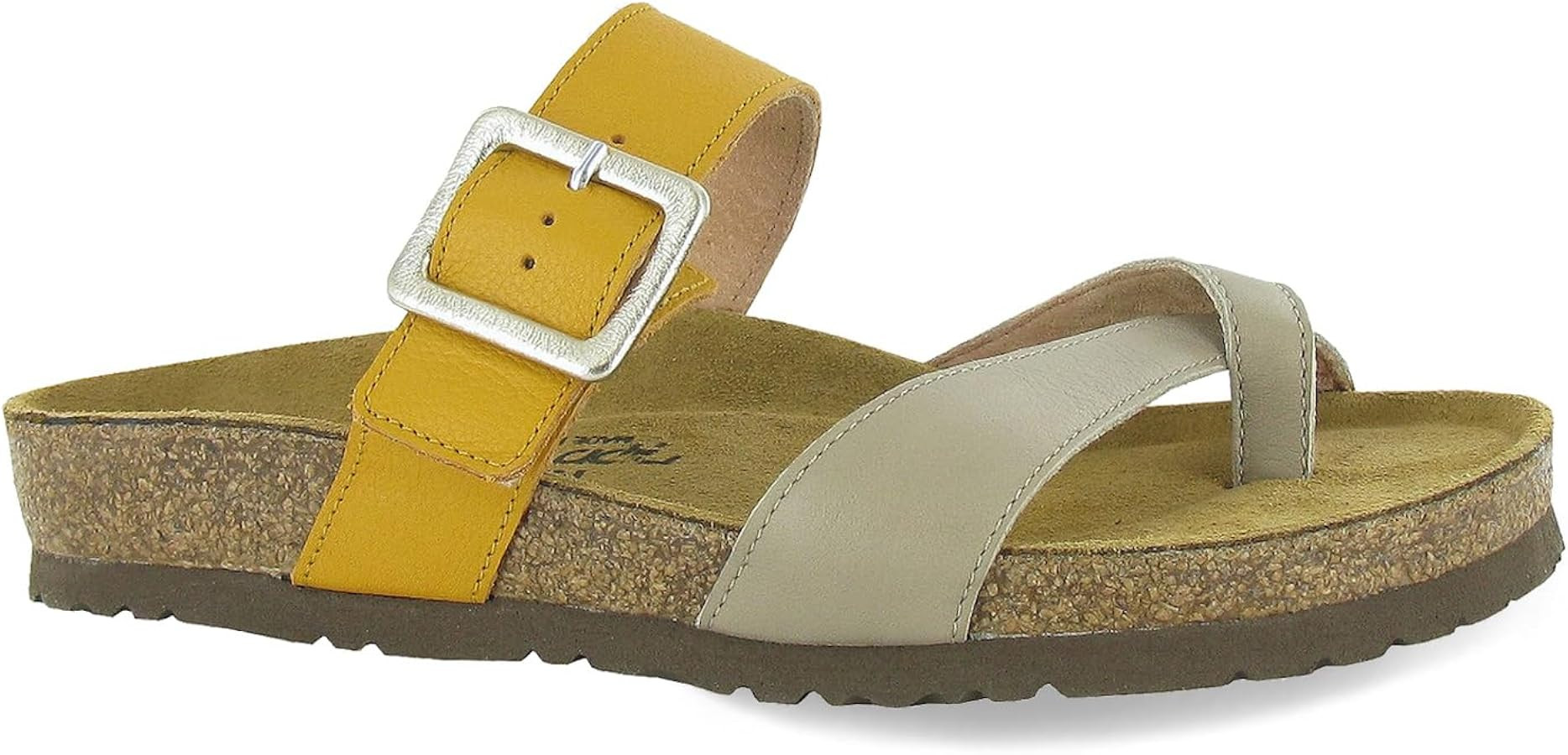 NAOT Footwear Fresno Women’s Toe Loop Slide Sandal with Cork Footbed and Arch Support - Buckle ... | Amazon (US)