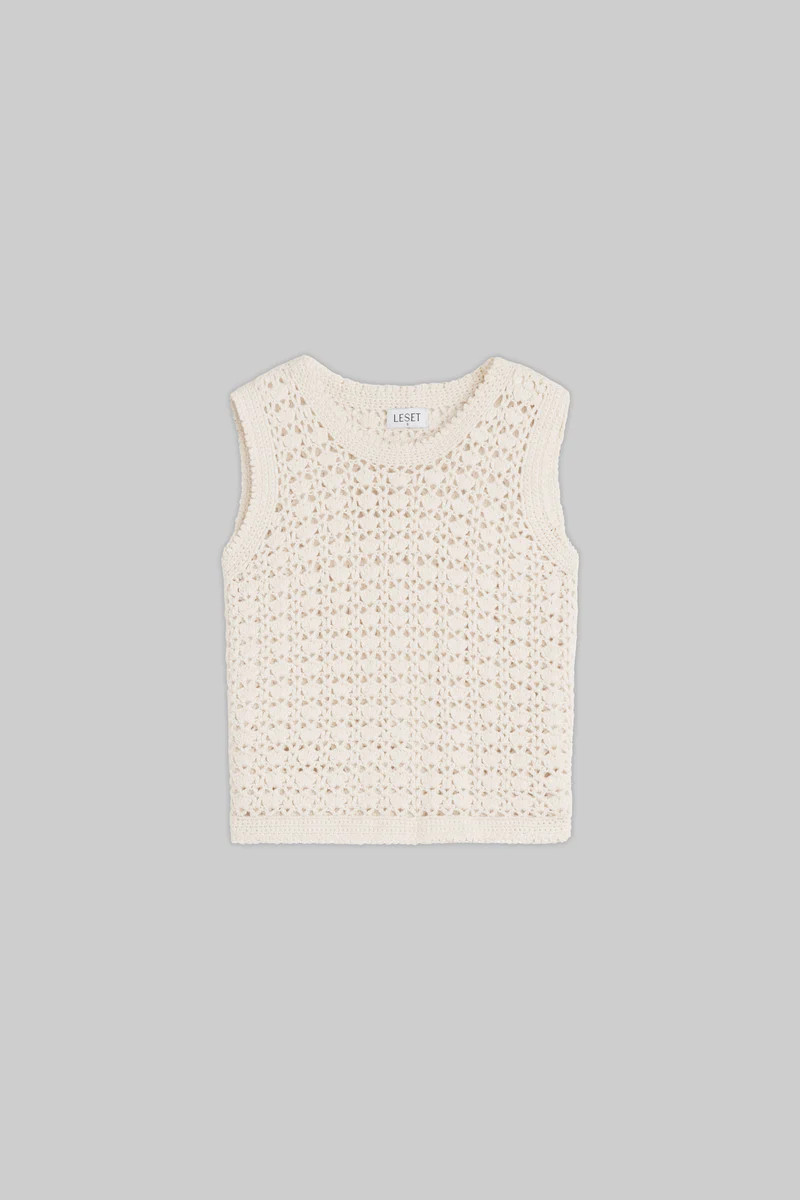 Lucy Crochet Sleeveless Crew | LESET