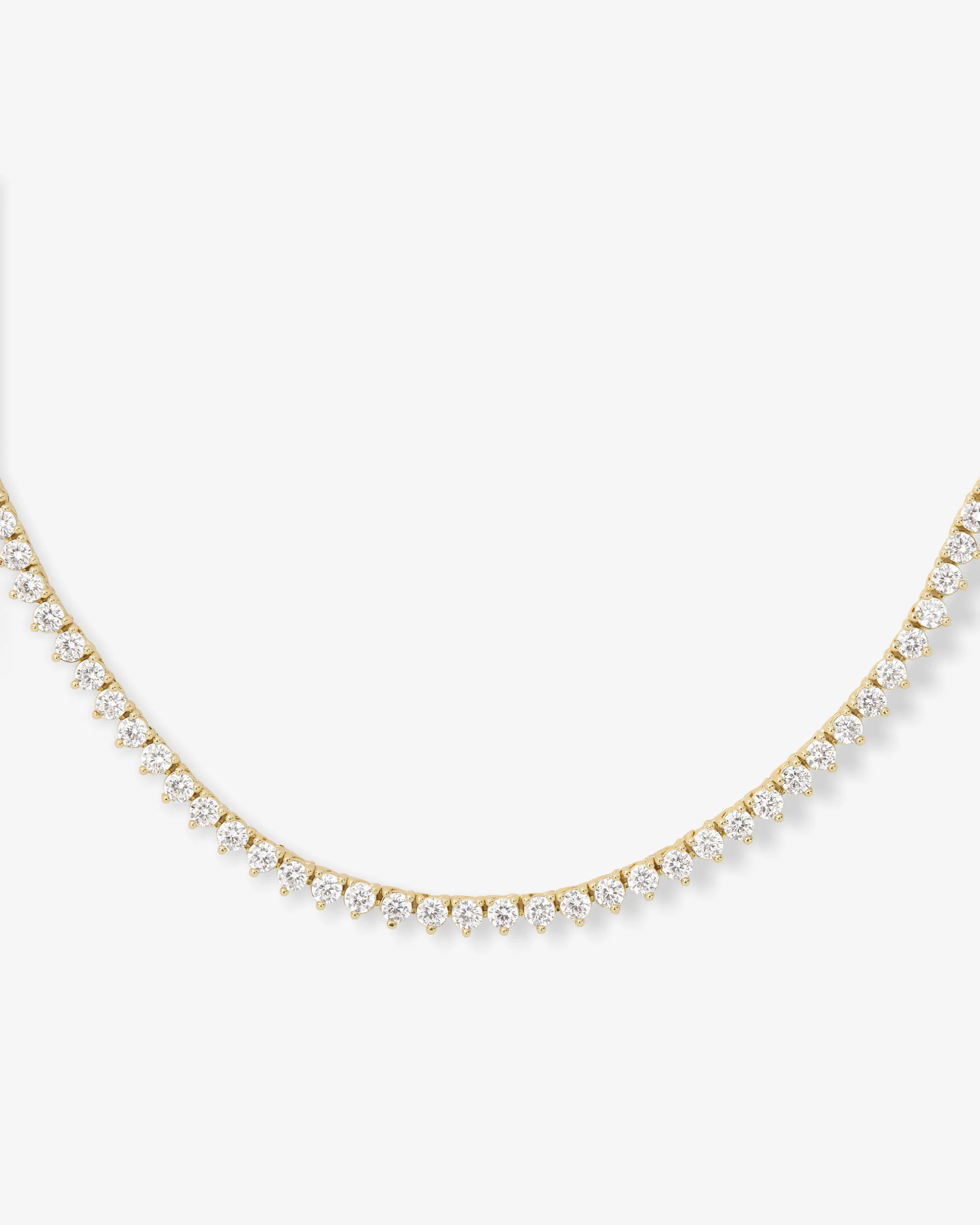 Not Your Basic Tennis Choker - Gold|White Diamondettes | Melinda Maria