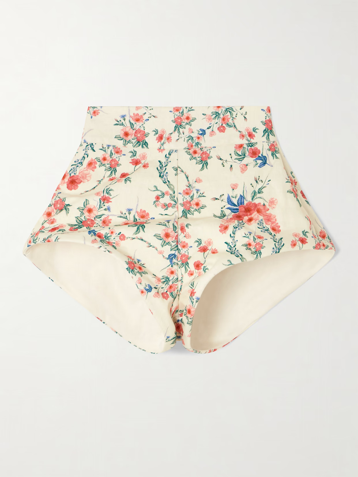Agua by Agua Bendita - Gatti Mosqueta Floral-print Linen Shorts - White | NET-A-PORTER (US)