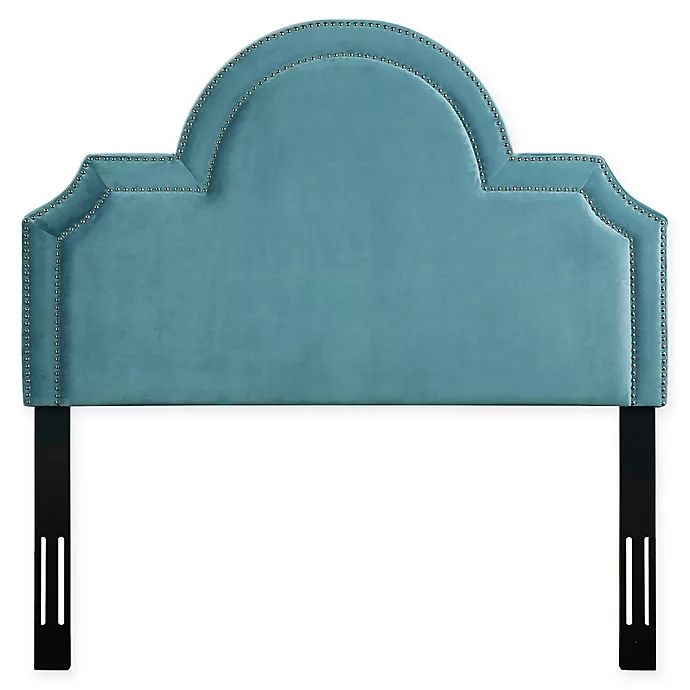 TOV Furniture Laylah Queen Velvet Headboard in Sea Blue | Bed Bath & Beyond