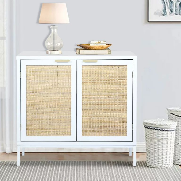 29.3"H Rattan Accent Sideboards and Buffet Cabinet Storage Cupboard, Kitchen Storage Cabinets and... | Walmart (US)