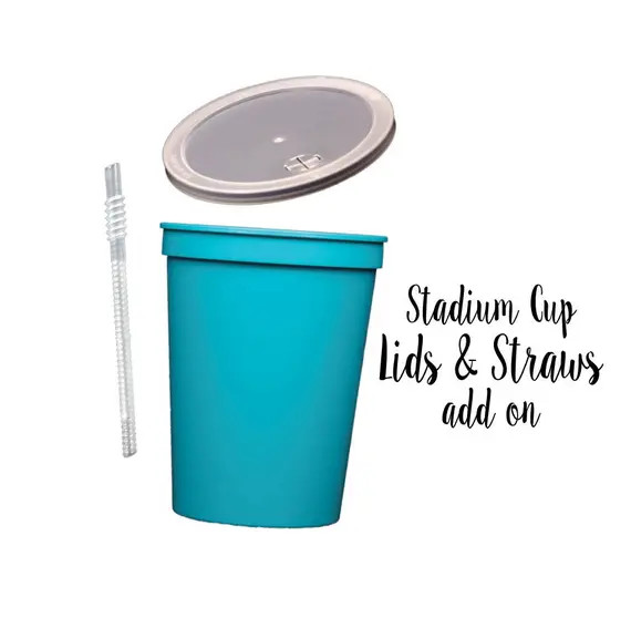 Personalized plastic lids, custom cups with straws, lids and straws add on | Etsy (US)