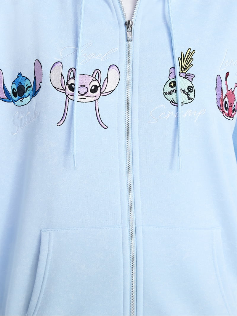 Disney Stitch Women's Graphic Zip-Up Hoodie Sweatshirt, Sizes XXS-XXL | Walmart (US)