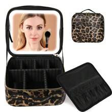 Makeup Bag With LED Mirror Multiple Color Travel Makeup Bag With Mirror Lighted Makeup Case Of 3-Colour LED Lighted Makeup Train Case With Adjustable | SHEIN