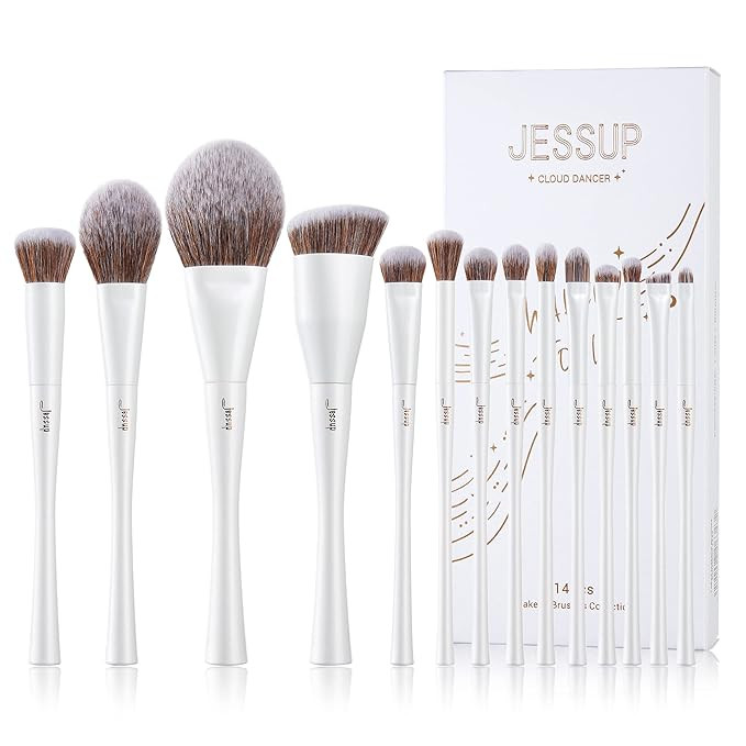 Jessup Makeup Brushes Set 14pcs Make up Brushes Premium Synthetic Foundation Concealer Blush Cont... | Amazon (US)