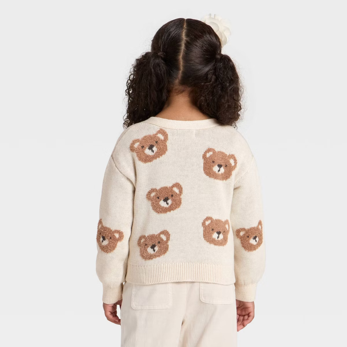 Toddler Girls' Bears Cardigan - Cat & Jack™ Oatmeal | Target