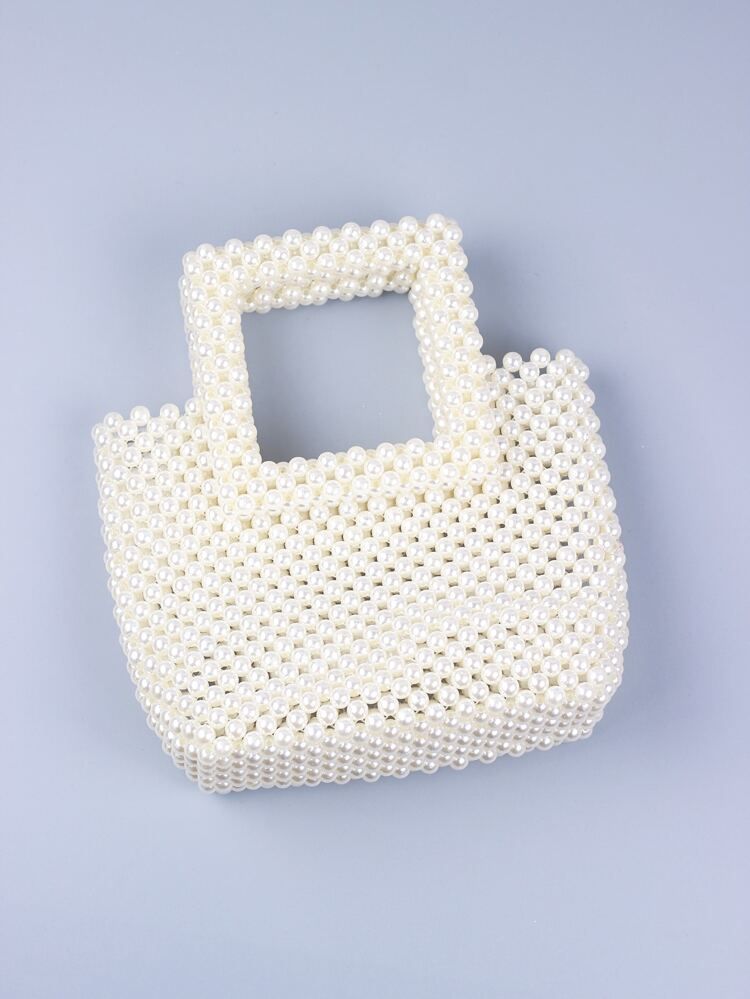 Mini Faux Pearl Decor Square Bag | SHEIN