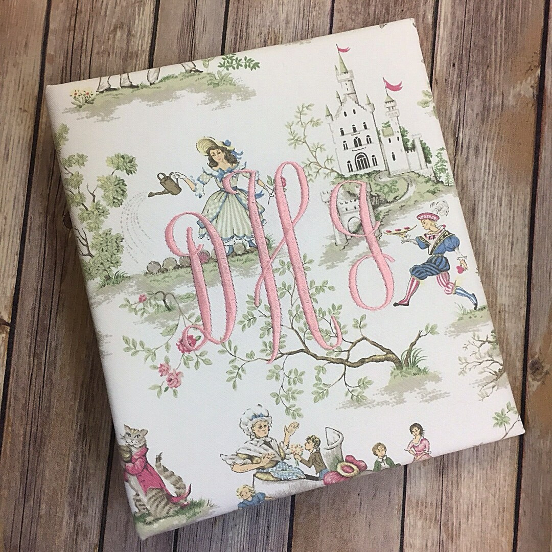 Personalized Baby Memory Book: Toile Fabric, Embroidered Name - Etsy | Etsy (US)