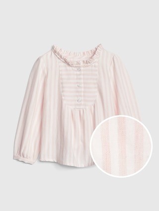 Ruffle Button-Front Top | Gap US