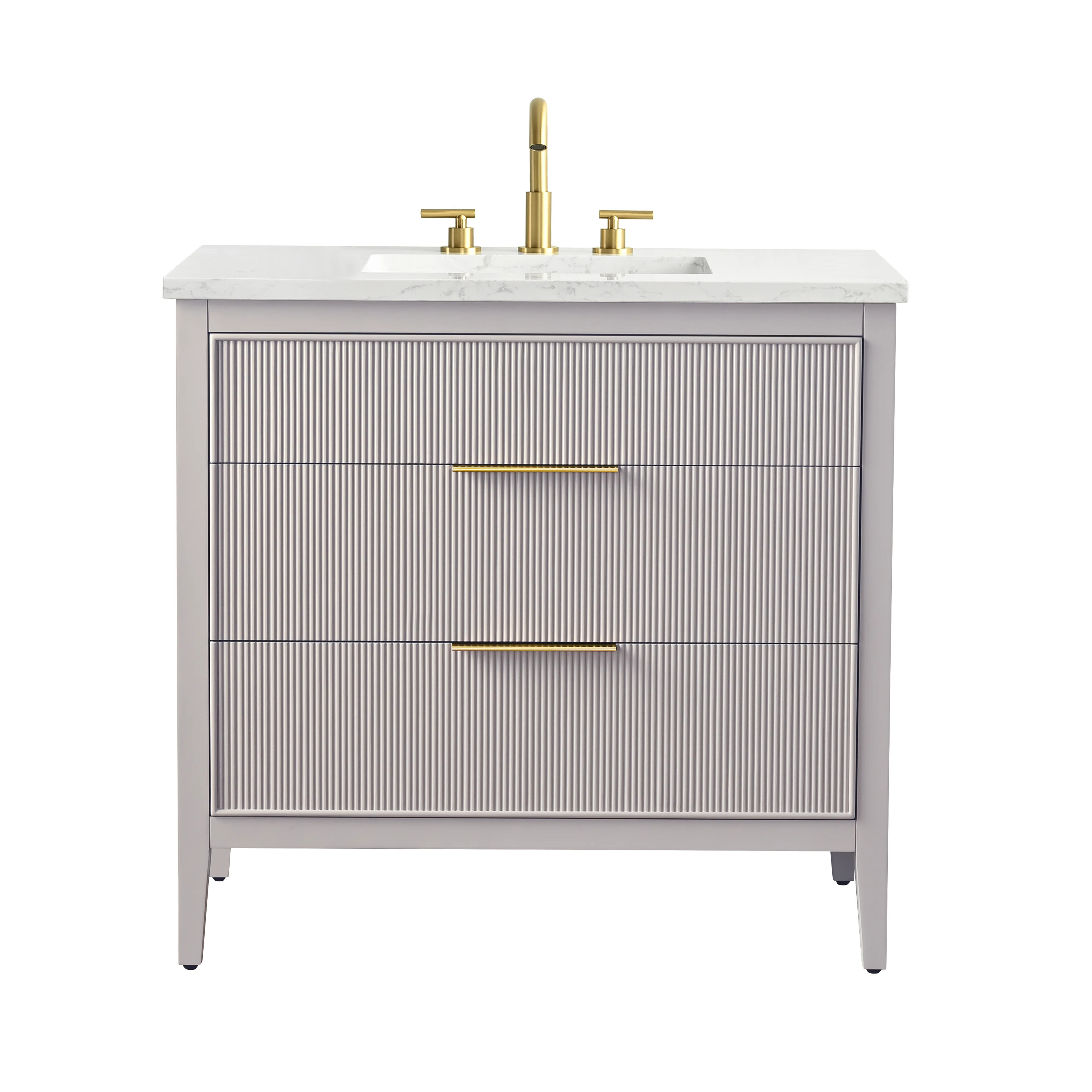 Ebern Designs Bilroy 36'' Single Bathroom Vanity with Engineered Stone Top & Reviews | Wayfair | Wayfair North America