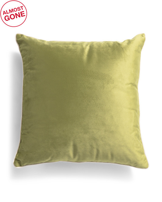22x22 Velvet Contrast Cording Trim Pillow | TJ Maxx
