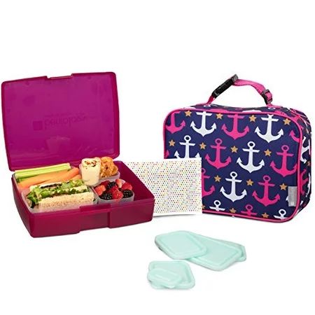Bentology Lunch Bag and Box Set for Girls - Includes Insulated Sleeve with Handle, Bento Box, 5 Cont | Walmart (US)