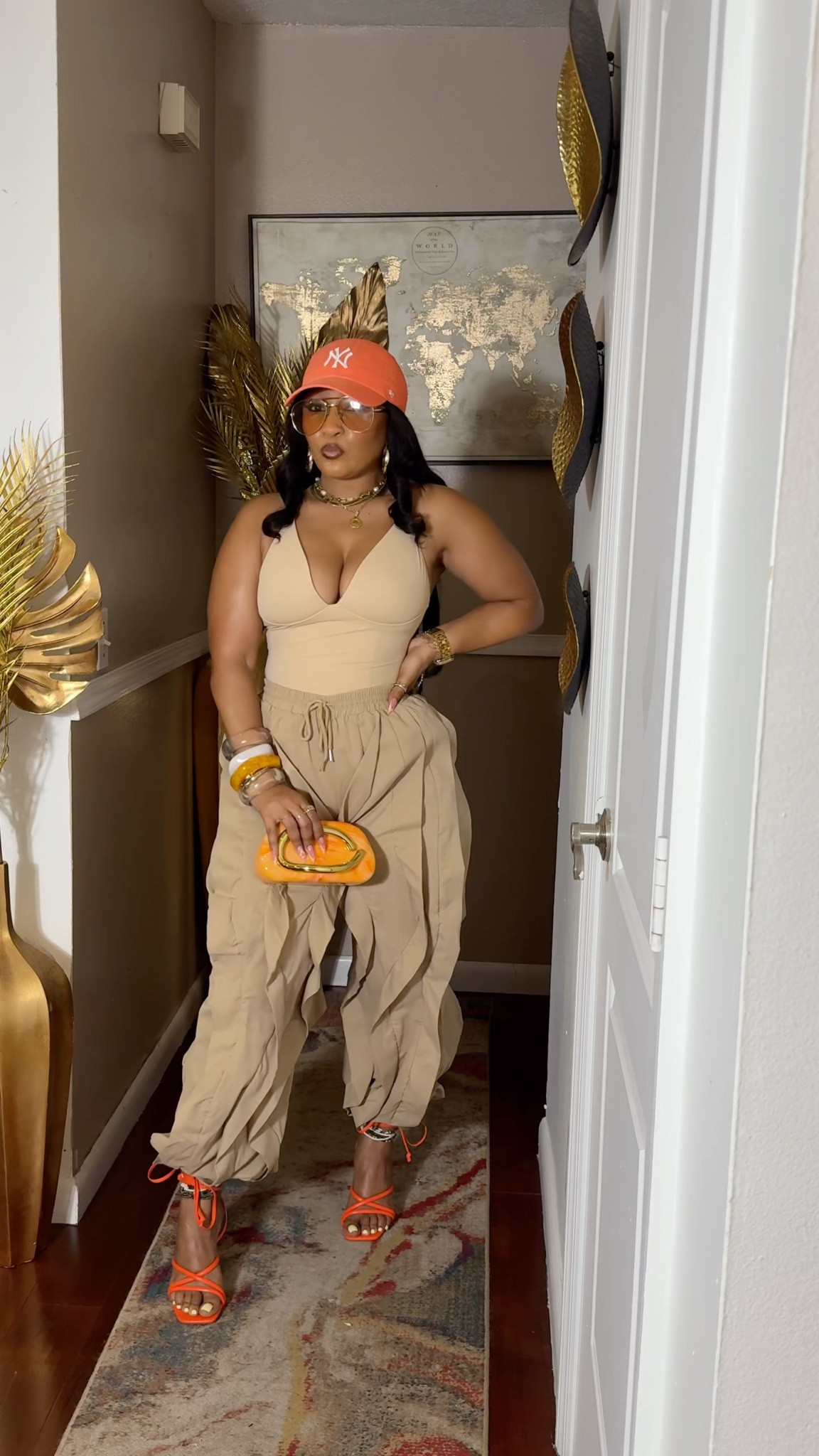 Neutral Day to Night look pt. 3. I love the pop of color that I paired with this neutral bodysuit and statement pant look. Perfect for kick backs, concerts, food festivals and daytime events. These pants come in multiple colors,have pockets and a functional drawstring at the waist. They are TTS.
Everything: Medium 



#LTKgrwm #LTKSeasonal #LTKootd