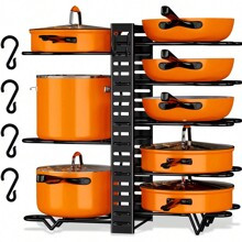 Pot Organizer Rack Tiers Pots And Pans Organizer Kitchen Cabinet Storage Metal Holders | SHEIN