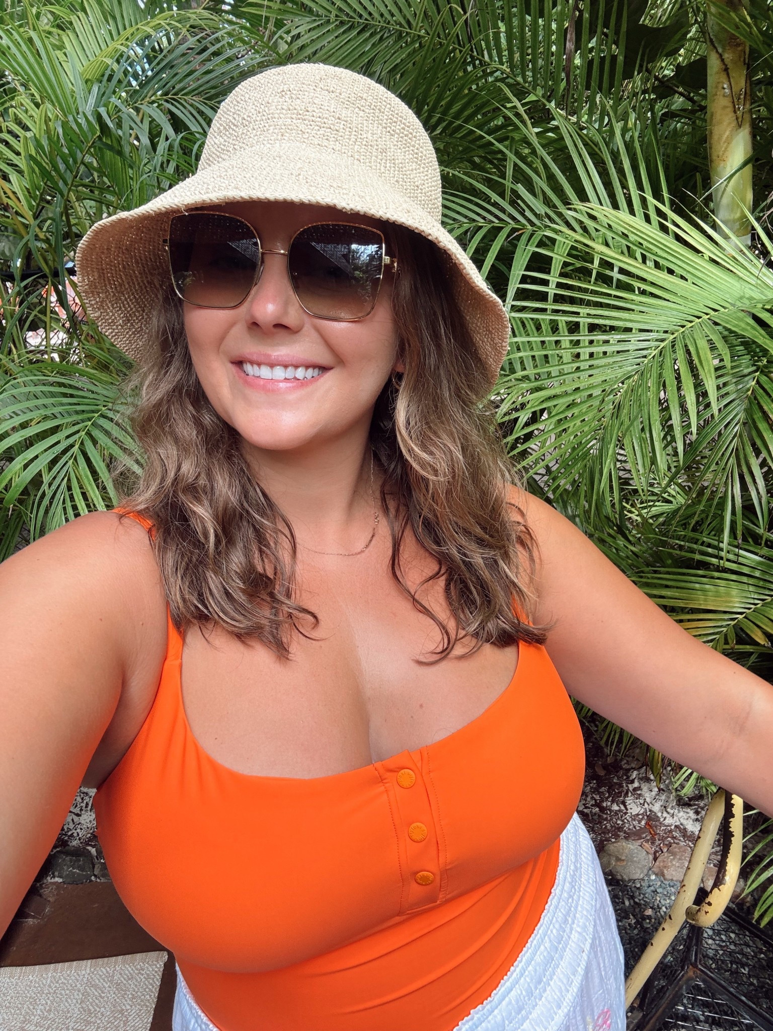 Beach OOTD - wearing size 2X in swimsuit & XXL in pants. Use CARALYN20 at Stylest, use CARALYNM at Cakes Body. 

#LTKPlusSize #LTKSwim #LTKStyleTip