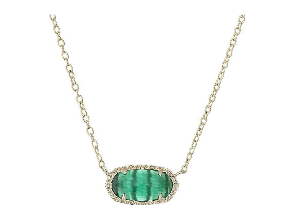 Kendra Scott - Elisa Birthstone Necklace (May/Gold/Emerald Cat's Eye) Necklace | Zappos