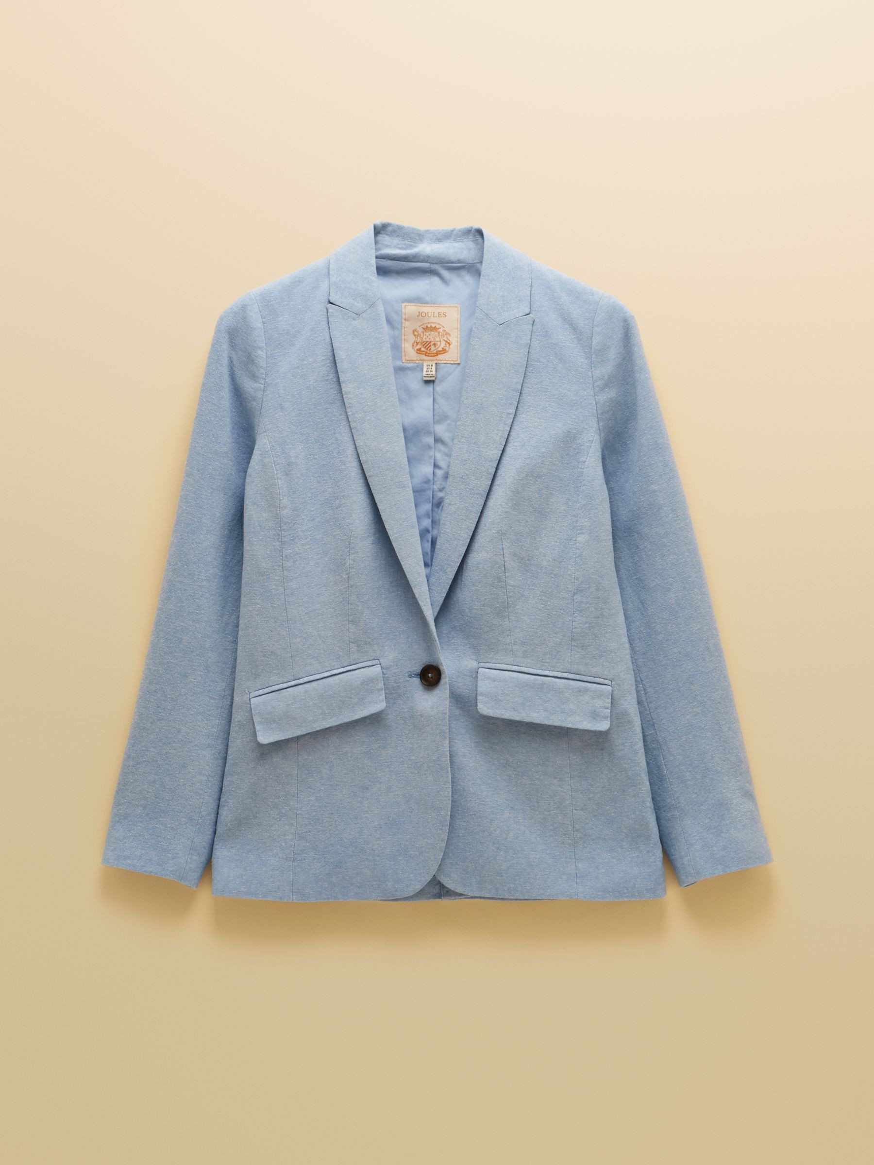 Blue Linen Blend Blazer | Joules | Joules
